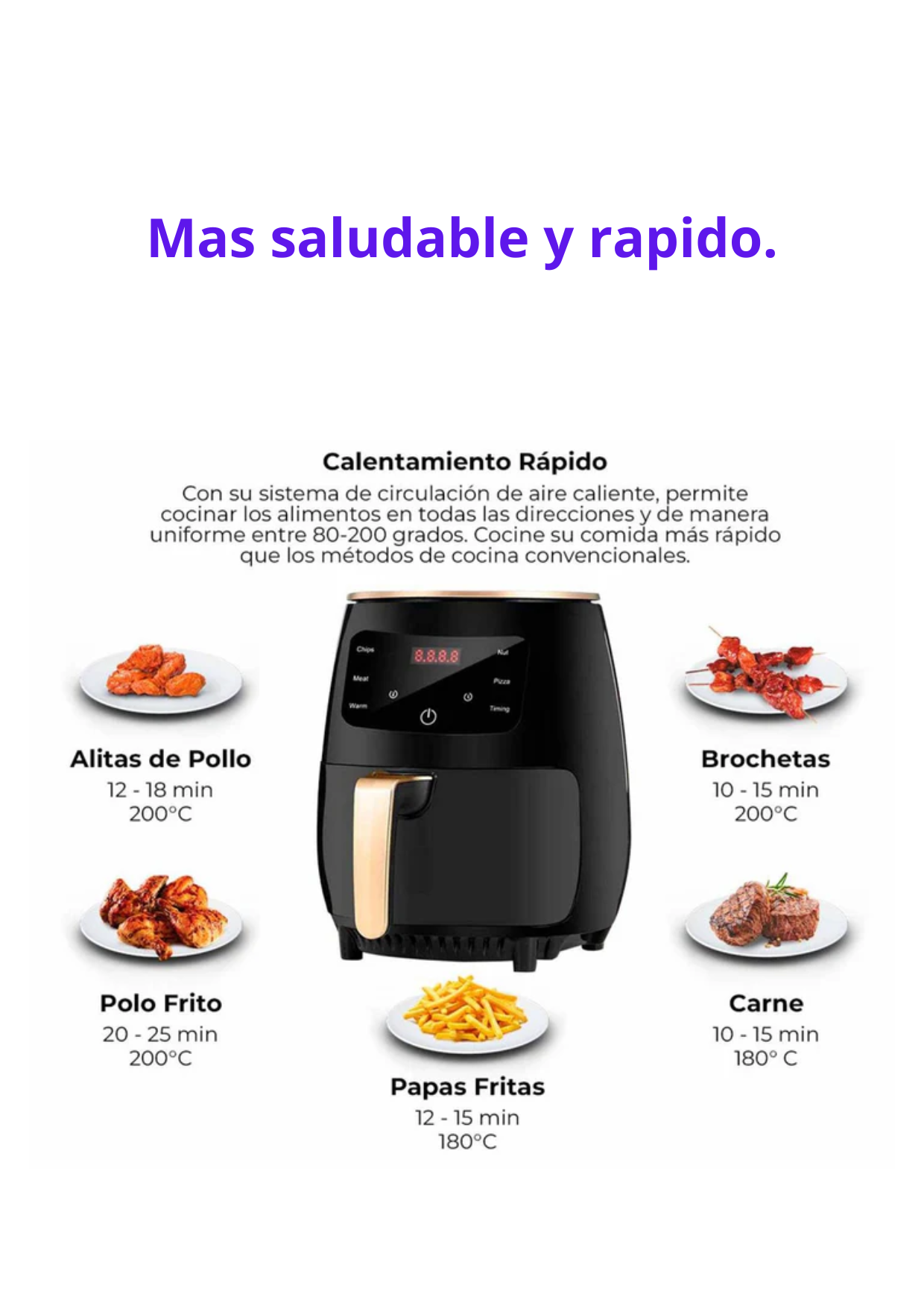 FREIDORA DE AIRE DIGITAL 6 LITROS
