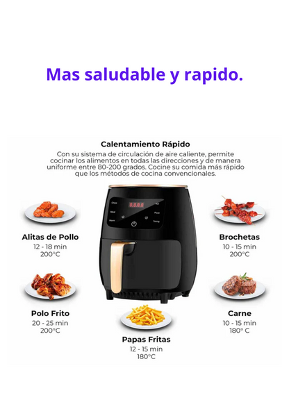 FREIDORA DE AIRE DIGITAL 6 LITROS